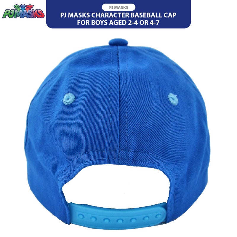 PJMASKS PJ Masks Boys Cotton Baseball Cap with Embroidery (Ages 2-7), Size Age 2-4, Pj Masks Blue - Image 5